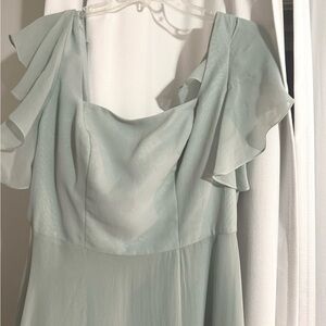 Sage Green Chiffon Bridesmaid Dress